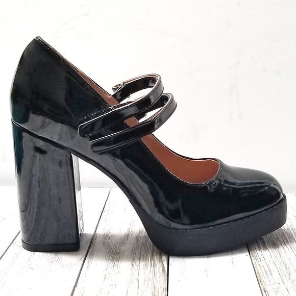 Chunky Platform Mary Jane Heels